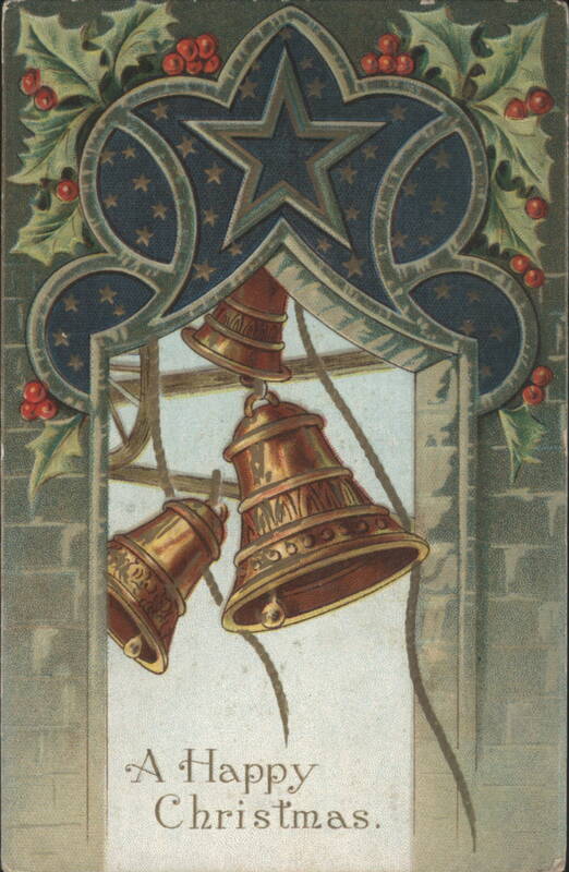 Christmas Bells with Holly and Star Archway