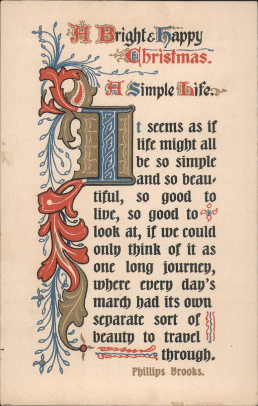 A Bright & Happy Christmas: A Simple Life Quote by Phillips Brooks