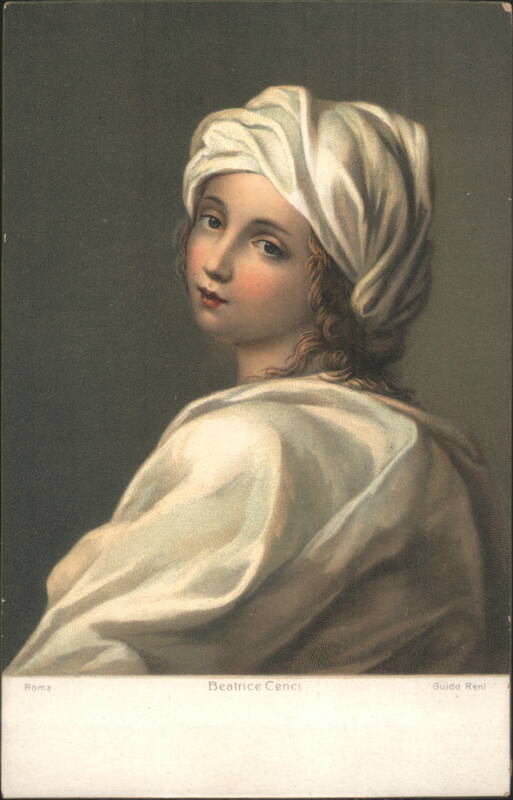 Beatrice Cenci Portrait by Guido Reni with White Turban