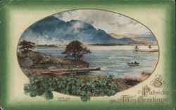 St. Patrick's Day Greetings, Lower Lake Killarney, Ireland Scenic View Postcard