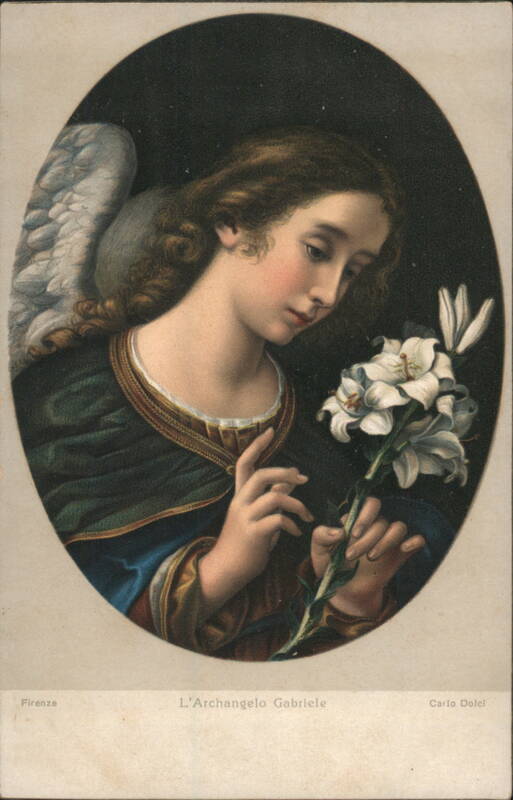 Archangel Gabriel with Lilies by Carlo Dolci Angels