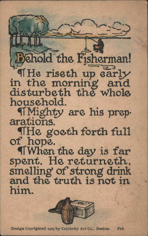 Humorous Poem: Behold the Fisherman! Drinking Tale