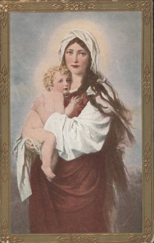 Madonna and Child with Halos, Religious Art
