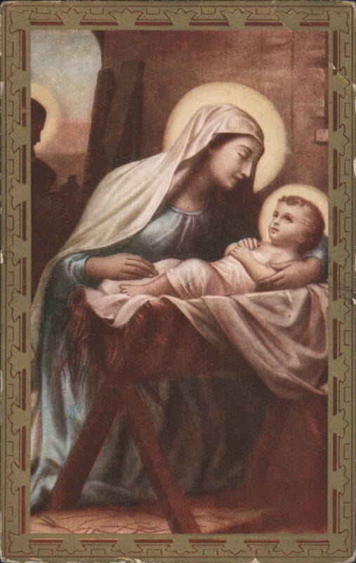 Madonna and Child with Saint Joseph, Religious Nativity Scene