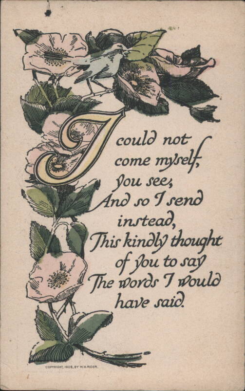 “I could not come myself” Poem with Bird and Wild Roses