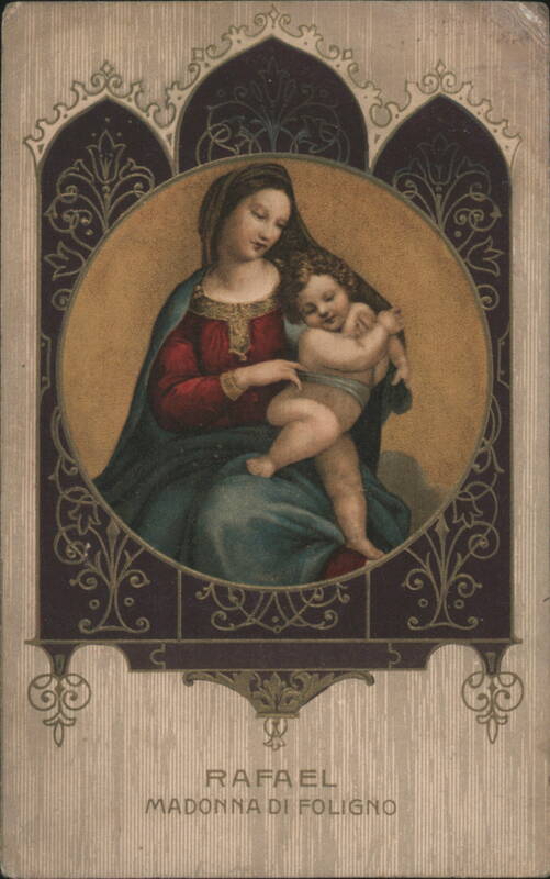 Rafael's Madonna di Foligno Painting, Religious Art Reproduction