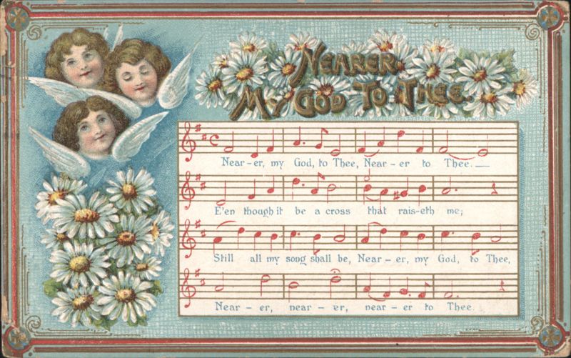 Nearer, My God, to Thee Hymn with Cherubs and Daisies