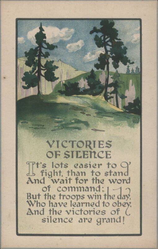 Victories of Silence Poem with Landscape and Military Theme