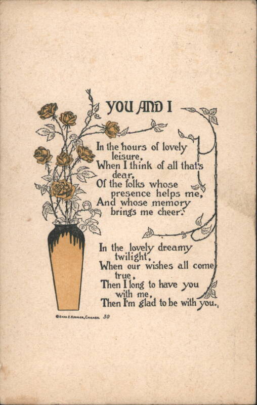 YOU AND I Poem with Roses in a Vase Poems & Poets