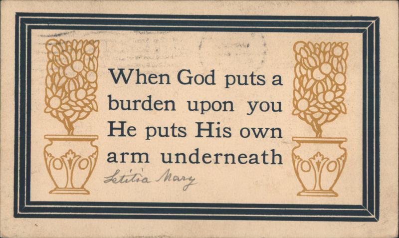When God Puts a Burden Upon You Inspirational Religious Quote