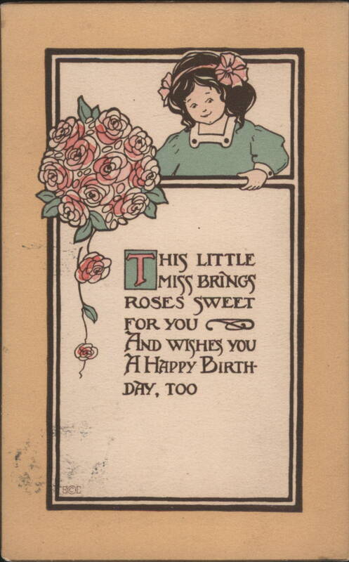 Little Miss Brings Roses Sweet for a Happy Birthday