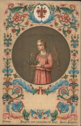 Angel with Basket of Flowers by Beato Angelico, Florence Postcard