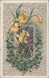 Easter Greeting Daffodils & Ivy, Portland, Oregon 1919 Postcard
