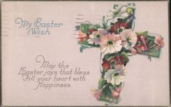 My Easter Wish Floral Cross, Norma Shearer 'Riptide' Movie Ad Postcard