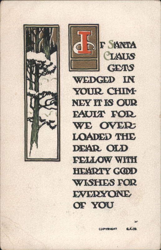 If Santa Claus Gets Wedged in Your Chimney Humorous Christmas Greeting