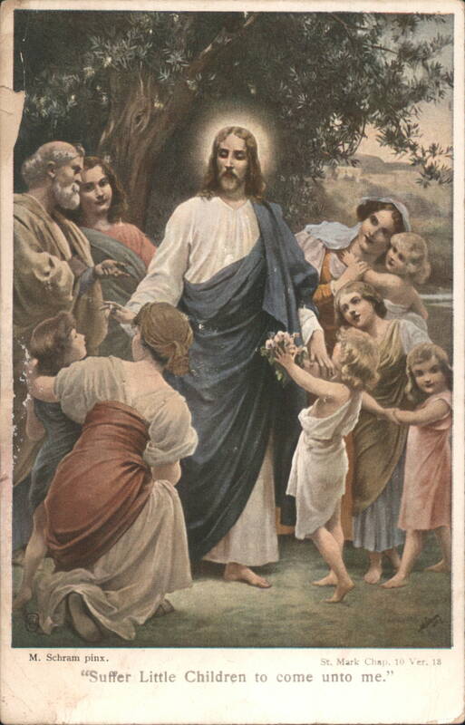 Jesus Christ with Children, 'Suffer Little Children to Come Unto Me'
