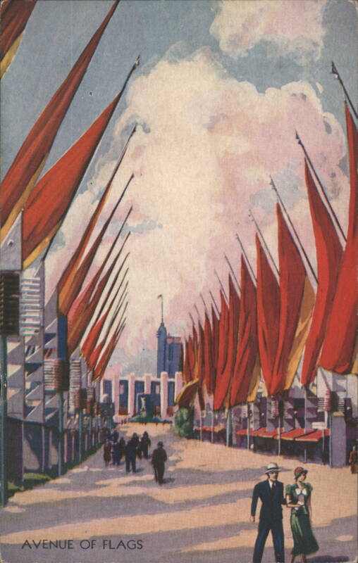 Avenue of Flags, A Century of Progress, Chicago 1933 World's Fair