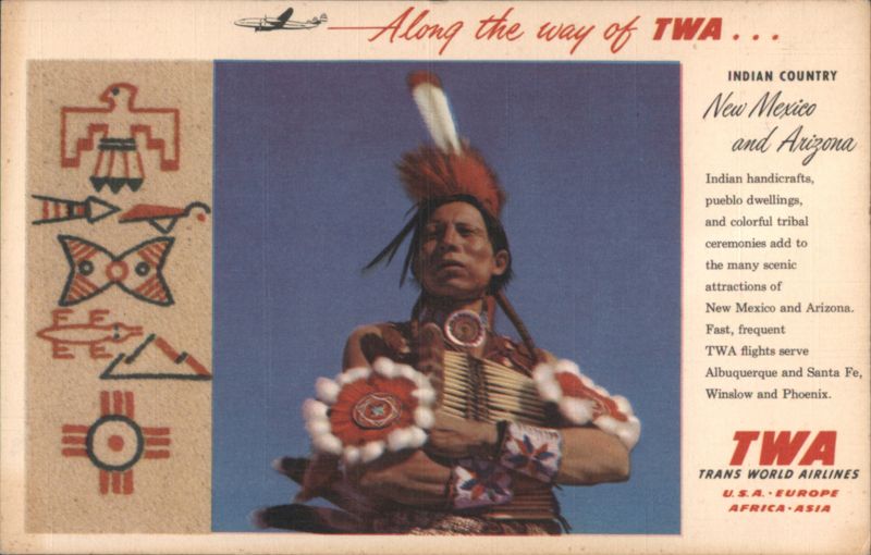 TWA Indian Country New Mexico Arizona, Native American Man