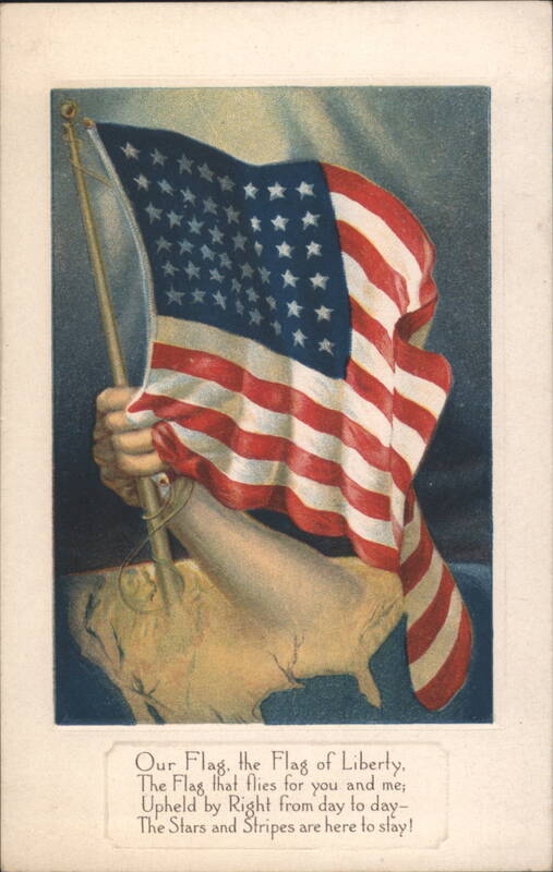 American Flag of Liberty with Patriotic Poem, Flag Series No. 4