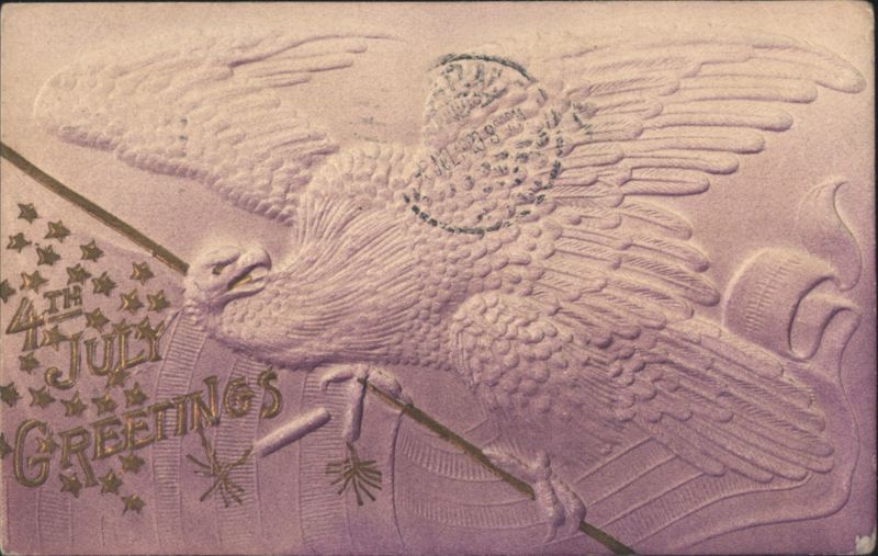 Embossed American Eagle 4th of July Greetings