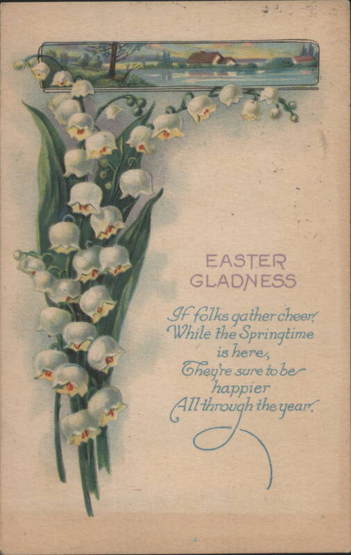 Easter Lily of the Valley Bouquet with Springtime Landscape, Amsterdam NY