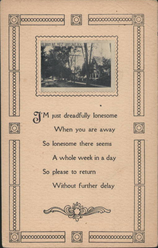 Lonesome Poem with Albany Ave, West Sand Lake, NY View New York