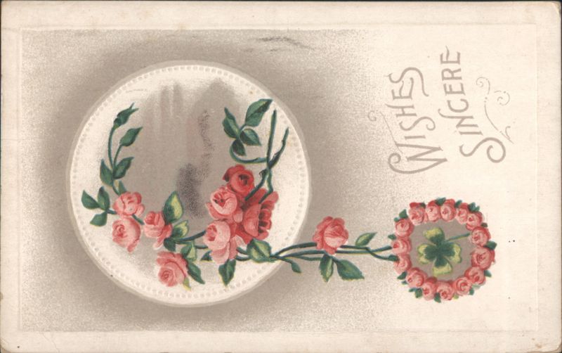 Wishes Sincere Roses & Four-Leaf Clover Mother's Day Greeting