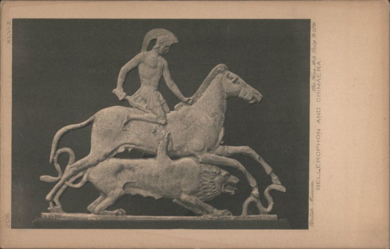 Bellerophon on Pegasus Fighting Chimaera, British Museum Relief