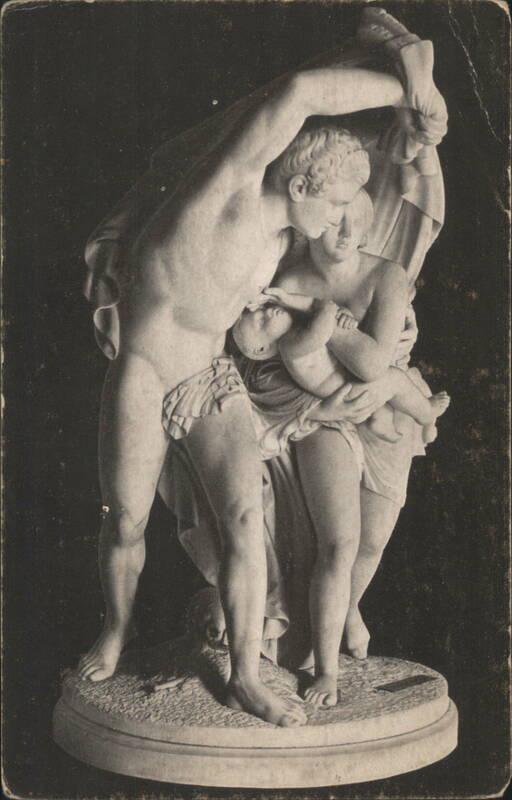 Flight from Pompeii by G. M. Benzoni, Marble Sculpture, Art Institute of Chicago
