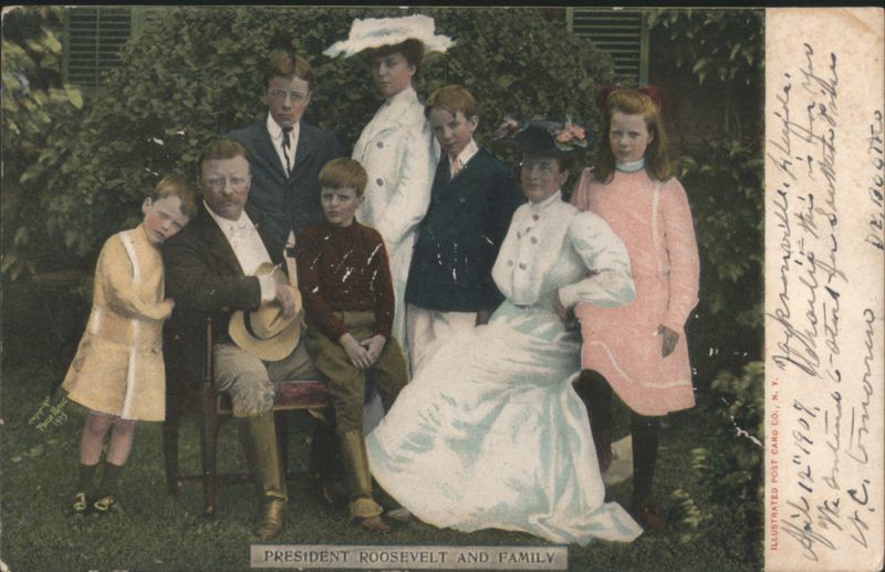 President Theodore Roosevelt & Family Portrait, White House, 1907