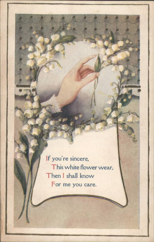 Lily of the Valley & Woman's Hand with Sentimental Verse