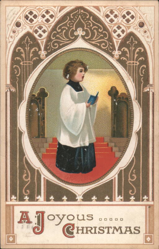 Girl Choir Member in Ornate Church - A Joyous Christmas
