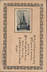 First Lutheran Church, West Sand Lake, NY with Sentimental Verse Postcard