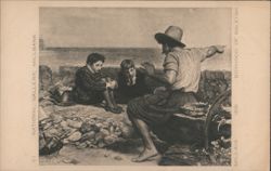 Boyhood of Raleigh Painting by Millais, National Gallery, Millbank Postcard