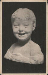 Laughing Child Bust Sculpture Art Institute Chicago Postcard Postcard