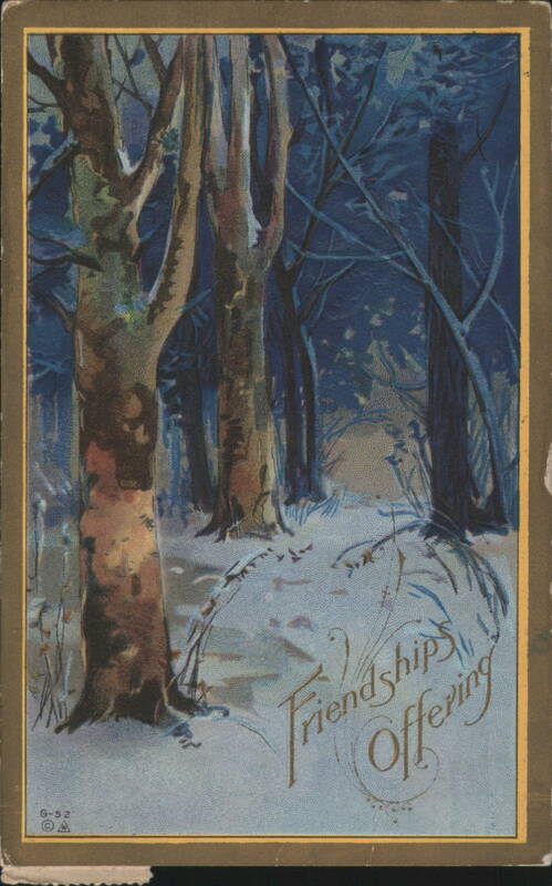 Snowy Forest Winter Scene, Friendships Offering Seasons