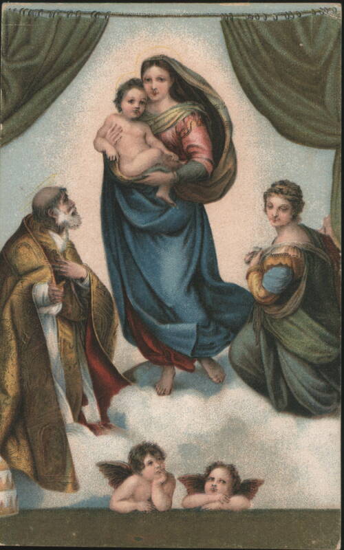 Raphael's Sistine Madonna with Saints and Cherubs Raffaello