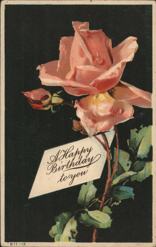 Pink Roses with 'A Happy Birthday to you' Tag Flowers