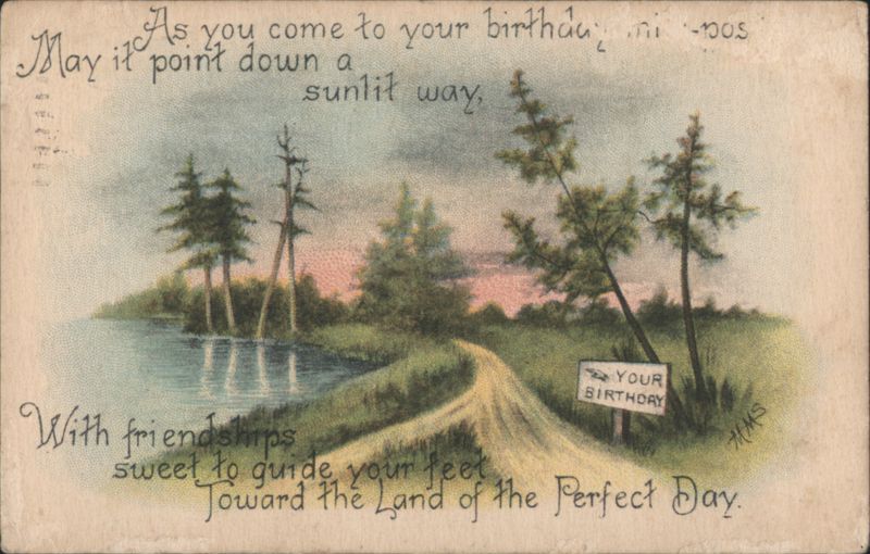 Birthday Path to the Land of the Perfect Day, Inspirational Verse