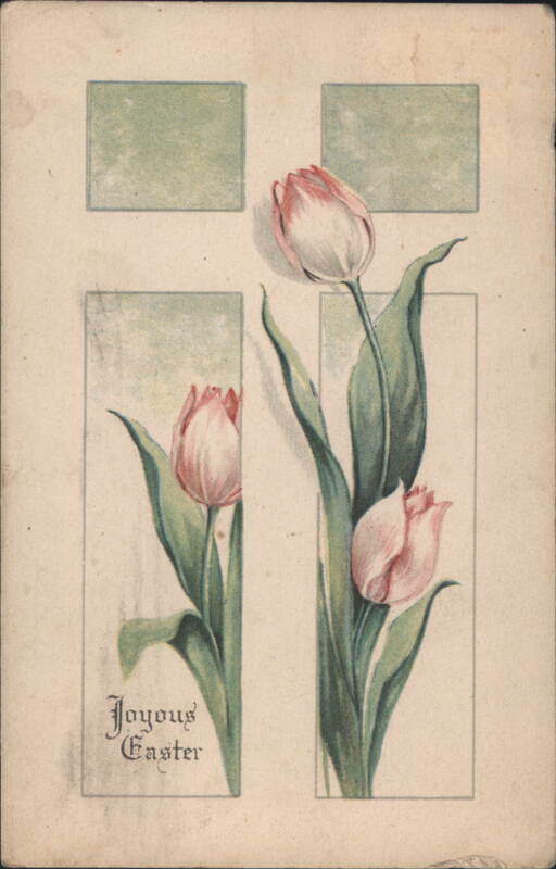Joyous Easter Tulips with Cross Design Flowers