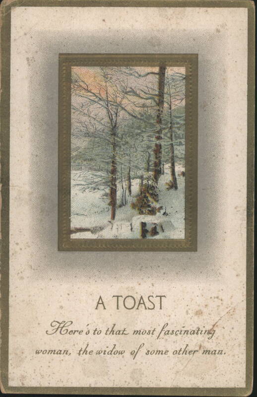 A Toast to the Widow of Some Other Man - Humorous Winter Scene