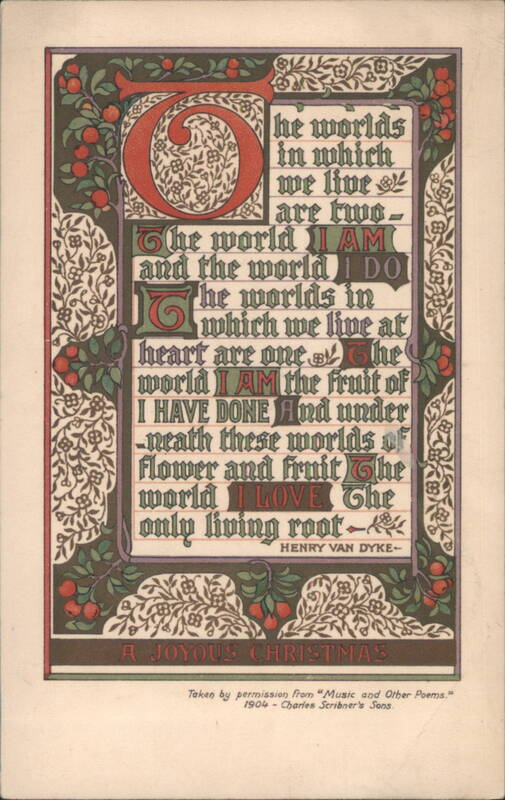Henry Van Dyke Poem, 'The Worlds in Which We Live', A Joyous Christmas