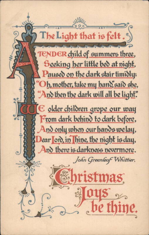 Christmas Joys Be Thine Poem by John Greenleaf Whittier