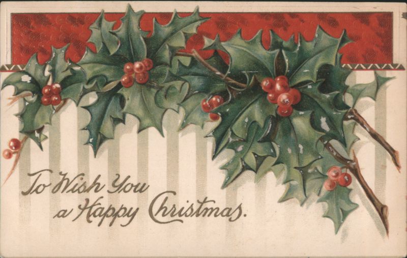 Holly and Berries Christmas Greeting