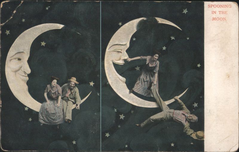 Spooning in the Moon, Comic Fantasy Scene Couples
