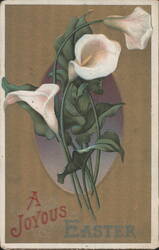 A Joyous Easter Calla Lilies Greeting Postcard