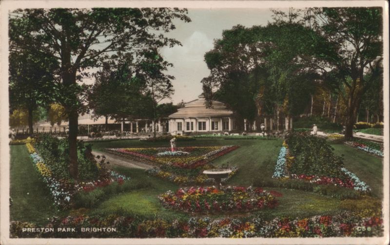 Preston Park, Brighton, Flower Beds & Pavilion United Kingdom