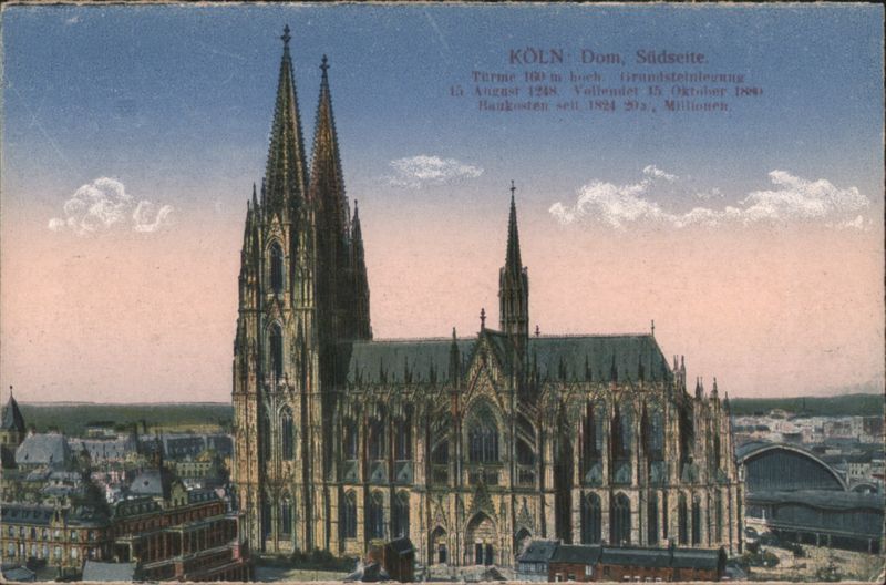 KÖLN Dom, Südseite, Türme 100 m hoch Cologne Germany