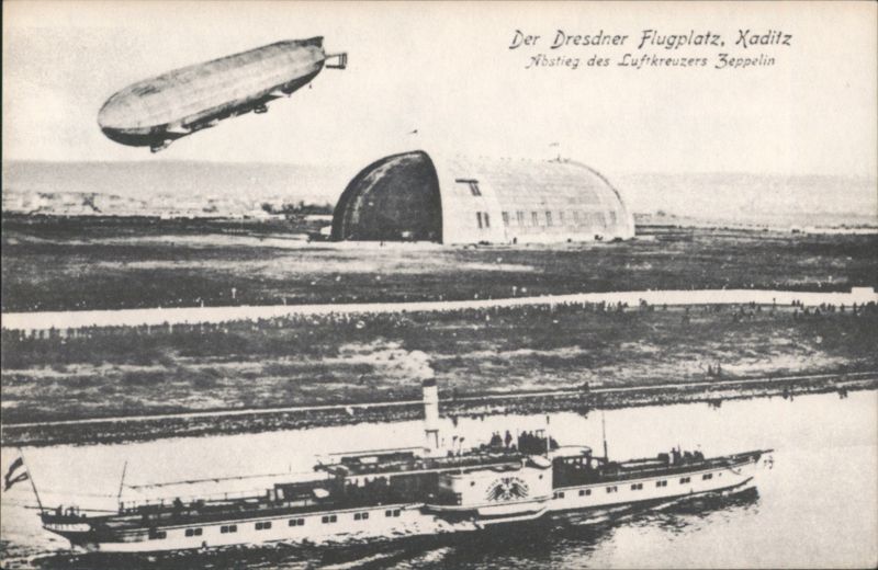 Dresdner Flugplatz, Kaditz - Zeppelin Descent (Reproduction) Dresden Germany