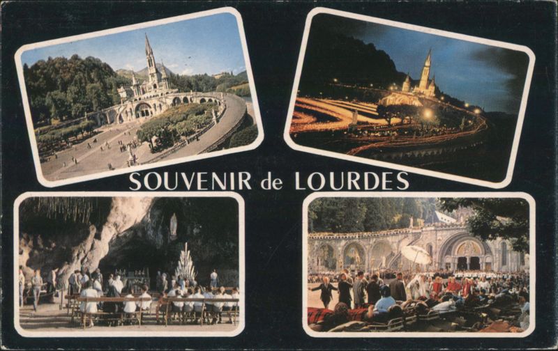 SOUVENIR de LOURDES - Basilica, Grotto, Processions France